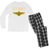 Fly Navy Shirt Classic Naval Officer Pilot Wings Tee Men's Long Sleeve Pajama Set | Artistshot