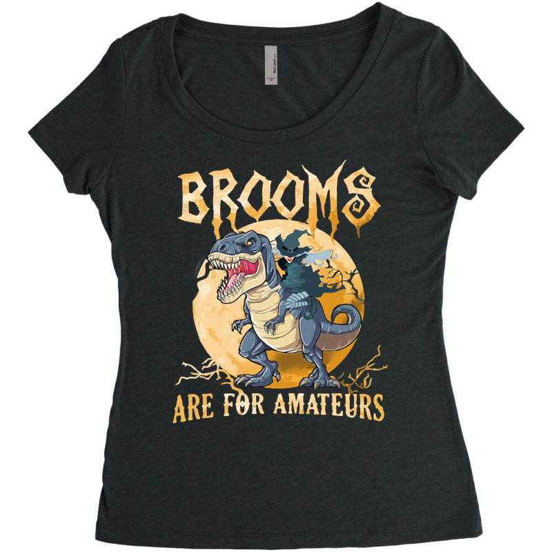 Dinosaur Brooms Halloween Amateurs Dinosaur Mask T Dino Women's Triblend Scoop T-shirt by peafowl | Artistshot