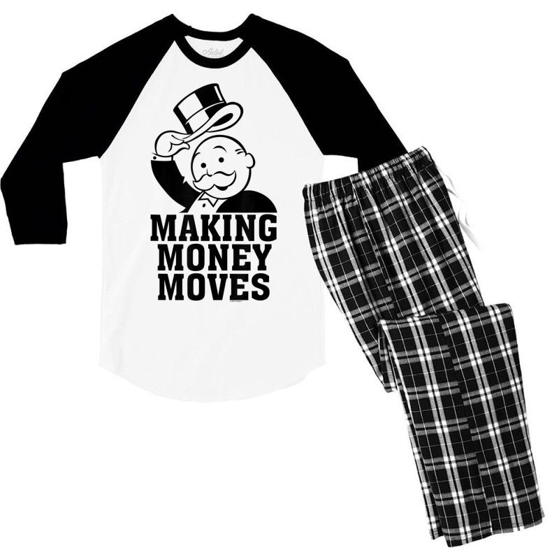 Monopoly Making Money Moves Men's 3/4 Sleeve Pajama Set by jawlejocma2 | Artistshot