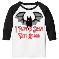 Funny Phlebotomist Vampire Bat Phlebotomy Saying T Shirt Youth 3/4 Sleeve | Artistshot