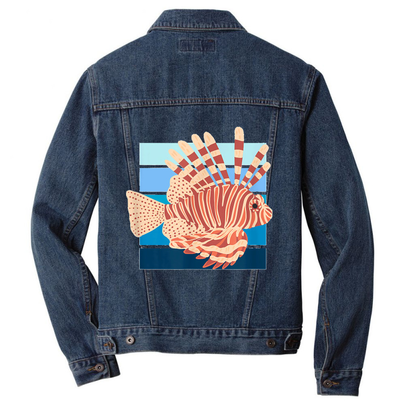 Lion Ocean Fish Retro For Men Women Kids Men Denim Jacket by LeonelSalas | Artistshot