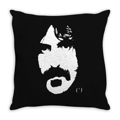 Frank Zappa Throw Pillow Designed By Enjang