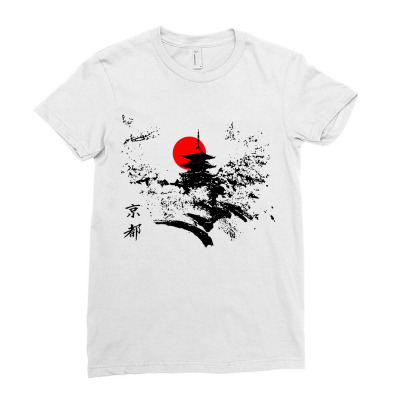 Kyoto Japan Old Ladies Fitted T-shirt Designed By Advance Shirt