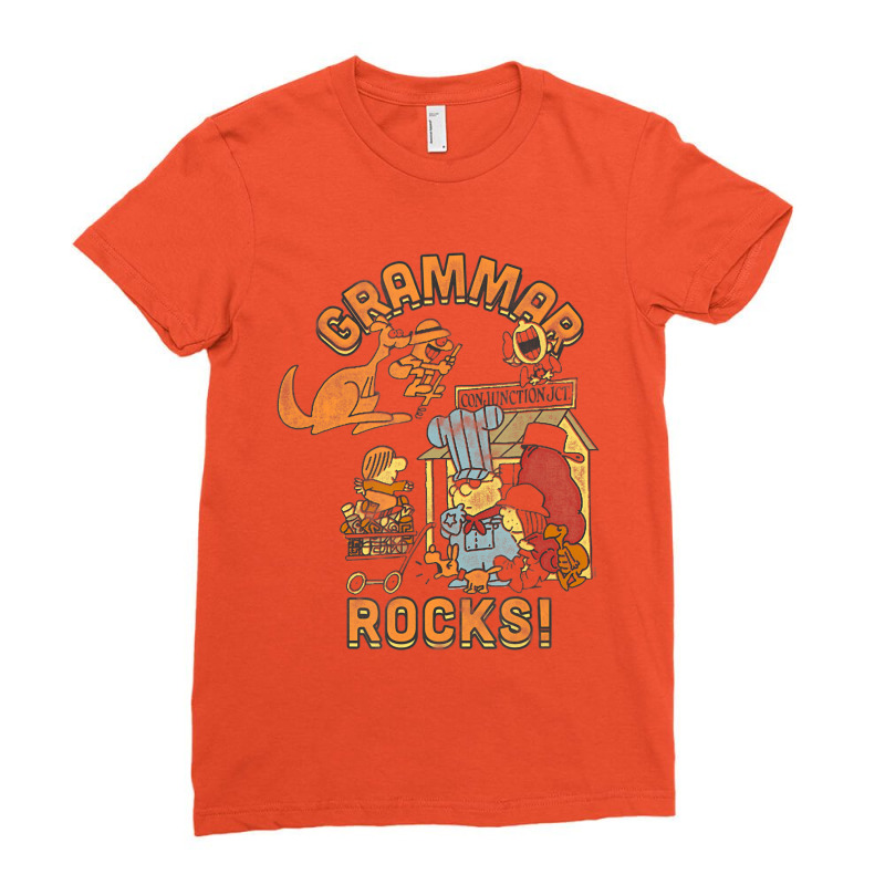 Schoolhouse Rock Grammar Rocks Ladies Fitted T-Shirt by jawlejocma2 | Artistshot