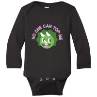 No One Can Top Me, Power Top Long Sleeve Baby Bodysuit | Artistshot