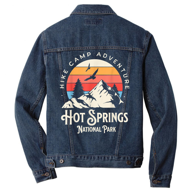 Hot Springs Arkansas Nature Hike Mountains Outdoors Retro T Shirt Men Denim Jacket | Artistshot