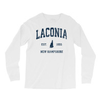 Laconia New Hampshire Nh Vintage Athletic Navy Sports Design Premium T Long Sleeve Shirts | Artistshot