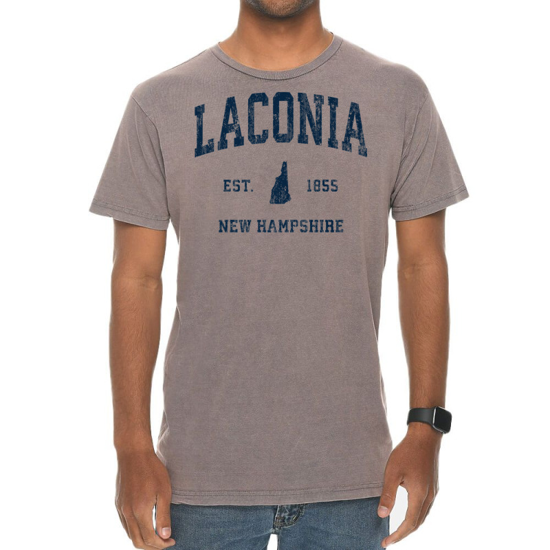 Laconia New Hampshire Nh Vintage Athletic Navy Sports Design Premium T Vintage T-shirt | Artistshot