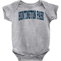 Huntington Park California Ca Vintage Athletic Sports Navy D Sweatshir Baby Bodysuit | Artistshot