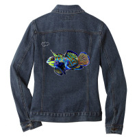 Mandarin Goby Dragonet Saltwater Reef Aquarium Fish Tank Premium Ladies Denim Jacket | Artistshot