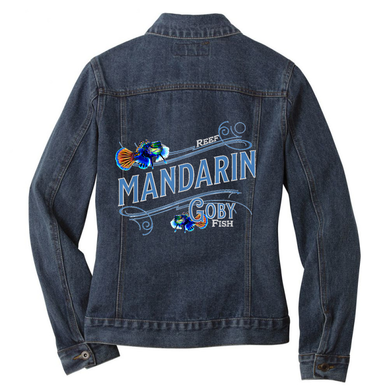 Mandarin Goby Reef Saltwater Ocean Aquarium Fish Lovers Ladies Denim Jacket by LeonelSalas | Artistshot