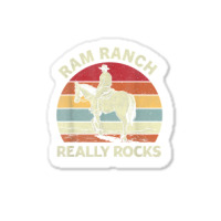 Ram Ranch Really Rock Vintage Western Rodeo Cowboy Horseback T Shirt Sticker | Artistshot