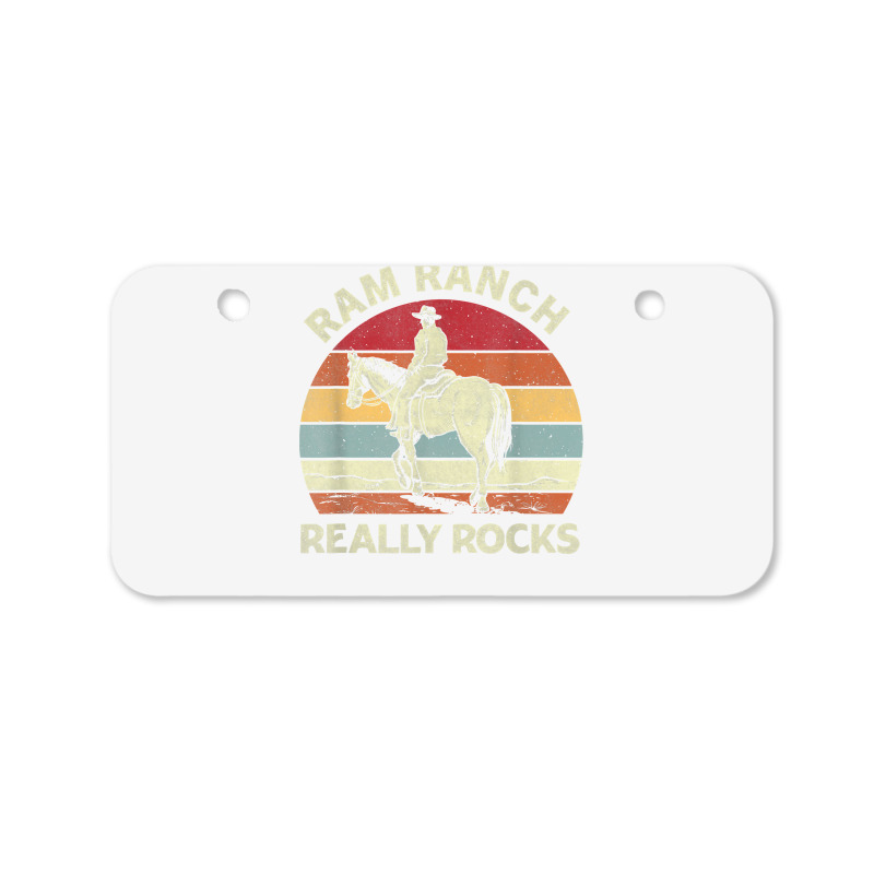 Ram Ranch Really Rock Vintage Western Rodeo Cowboy Horseback T Shirt Bicycle License Plate | Artistshot