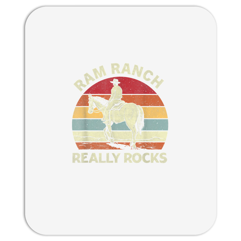 Ram Ranch Really Rock Vintage Western Rodeo Cowboy Horseback T Shirt Mousepad | Artistshot