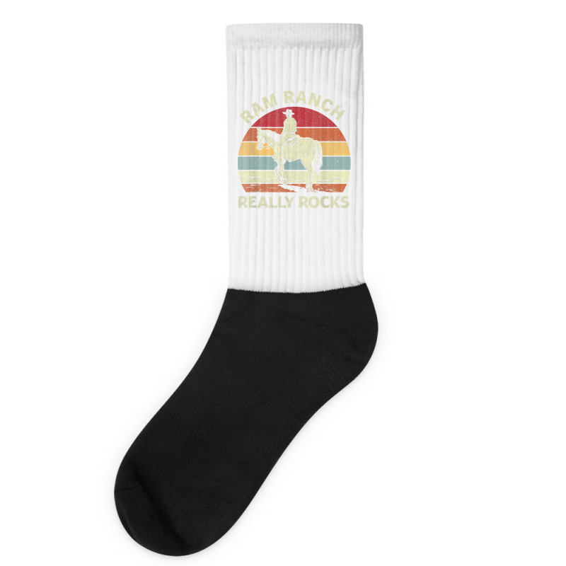 Ram Ranch Really Rock Vintage Western Rodeo Cowboy Horseback T Shirt Socks | Artistshot