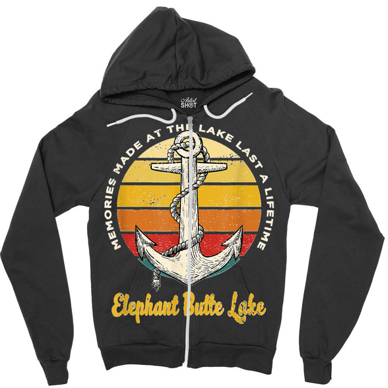 Memories At Elephant Butte Lake Last A Lifetime Camping Zipper Hoodie by LeonelSalas | Artistshot