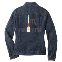 Im Vaccinated Ladies Denim Jacket | Artistshot