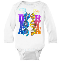 Dna Rna Molecular Biology Pun Science Genetics Genealogy T Shirt Long Sleeve Baby Bodysuit | Artistshot