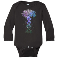 Dna Tree Life Earth Genetics Biologist Science Gift Tank Top Long Sleeve Baby Bodysuit | Artistshot