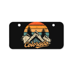 colorado retro vintage mountains nature hiking Bicycle License Plate | Artistshot
