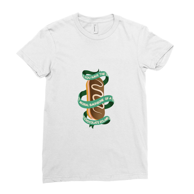 You Have The Moral Backbone Of A Chocolate Eclair, John Mulaney Ladies Fitted T-Shirt by hydrant-podcast | Artistshot