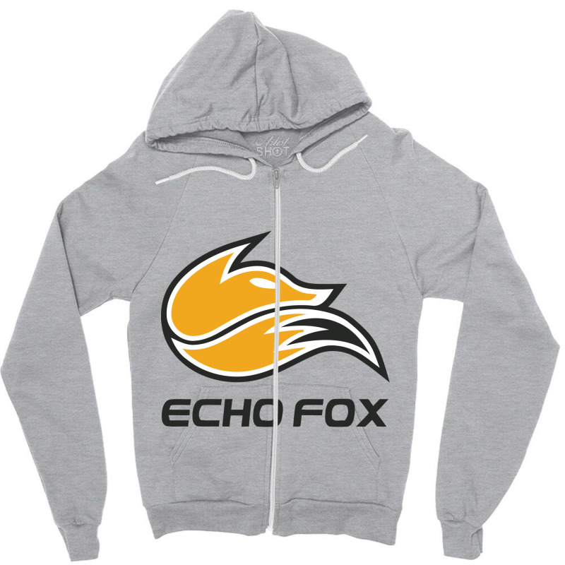 The Echo Fox Zipper Hoodie by Minholu | Artistshot