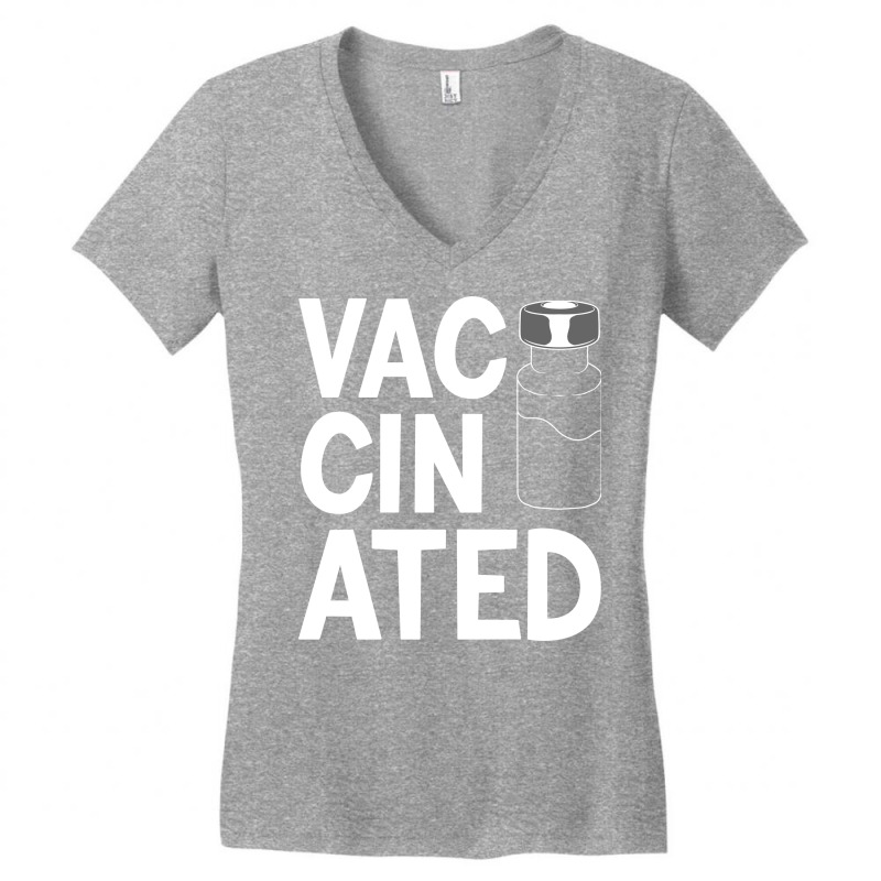 Vaccinated Women's V-Neck T-Shirt by Zero_art | Artistshot