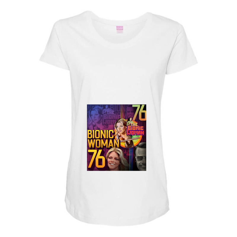 Bionic Woman V3, Bionic Woman Maternity Scoop Neck T-shirt by hydrant-podcast | Artistshot