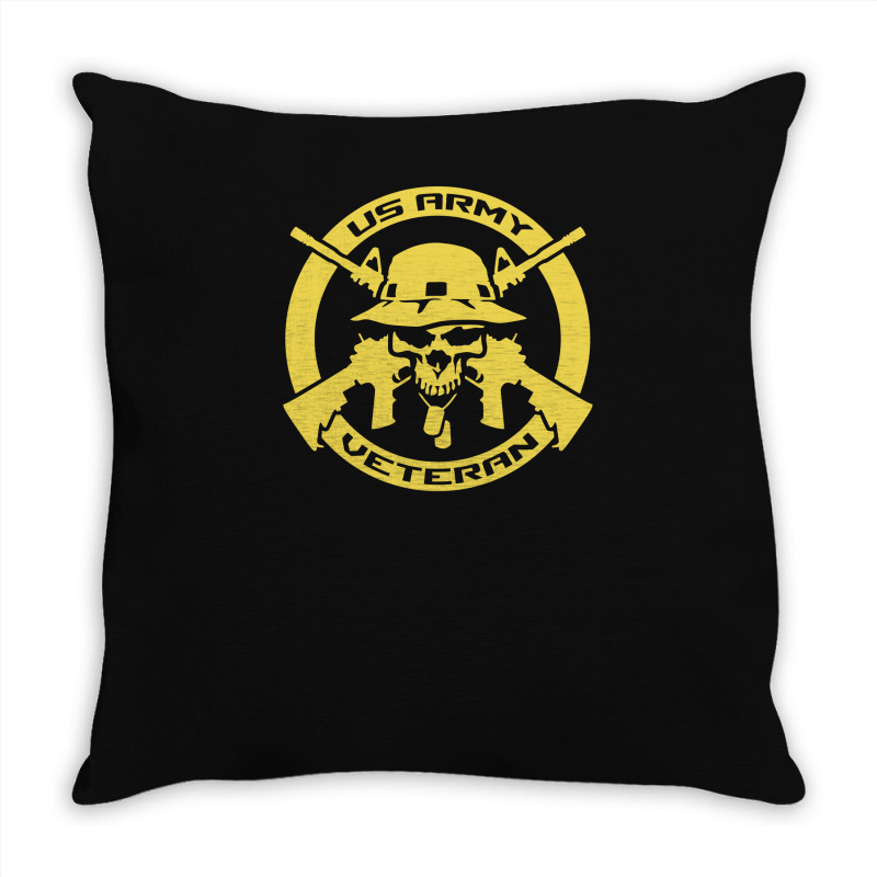 Army Veteran Skull Military Throw Pillow | Artistshot