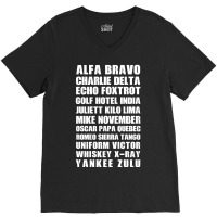 The Military Alphabet - Phonetic V-neck Tee | Artistshot