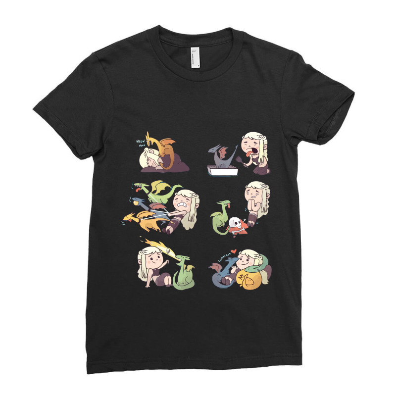 Crazy Dragon Lady Ladies Fitted T-Shirt by EquineTee | Artistshot