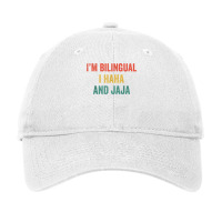 Im Bilingual I Haha And Jaja Funny Spanish Spanglish Teacher T Shirt Adjustable Cap | Artistshot