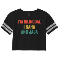 Im Bilingual I Haha And Jaja Funny Spanish Spanglish Teacher T Shirt Scorecard Crop Tee | Artistshot