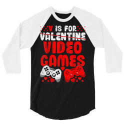 v is for video games 3/4 Sleeve Shirt | Artistshot