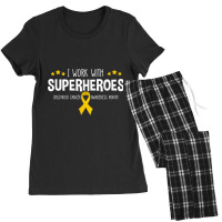 Pediatric Oncology  Rn Nurse Oncologist Ribbon Women's Pajamas Set | Artistshot