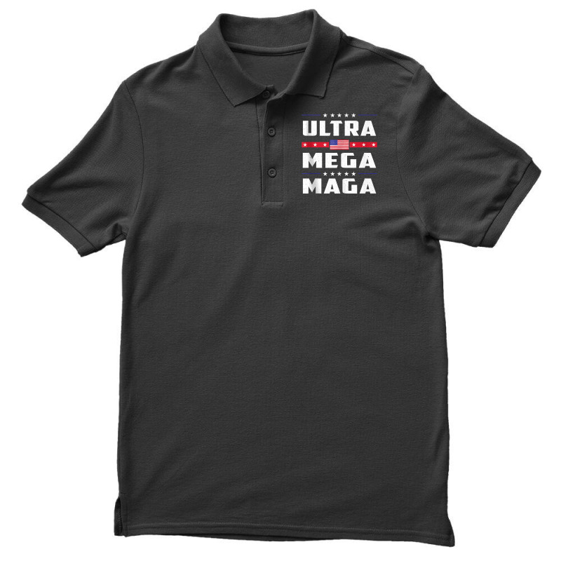 Ultra Mega Maga Trump Liberal Supporter Republican Family Tank Top Men's Polo Shirt | Artistshot