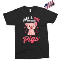 Just A Girl Who Loves Pigs Hog Lover Cute Farmer T Shirt Exclusive T-shirt | Artistshot