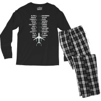 Phonetics Alphabet Plane Aviation Pilot Airplane T Shirt Men's Long Sleeve Pajama Set | Artistshot