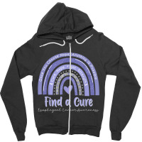 Rainbow Cure Hope Fight Strength Esophageal Cancer Awareness Zipper Hoodie | Artistshot