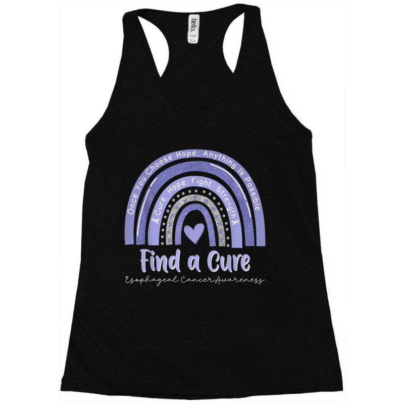 Rainbow Cure Hope Fight Strength Esophageal Cancer Awareness Racerback Tank by LaytonDesign | Artistshot