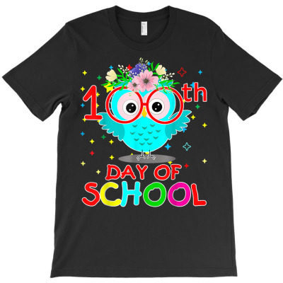 Owl Happy 100th Day Of School T-shirt Designed By Bariteau Hannah