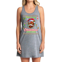 Football This Is My Christmas Sweater Football Xmas Ugly Costume 409 Tank Dress | Artistshot