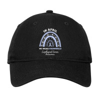 Rainbow In April We Wear Periwinkle Esophageal Cancer Adjustable Cap | Artistshot