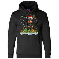 Dachshund Family Matching Xmas Lighting Santa Dachshund Doxie Christma Champion Hoodie | Artistshot