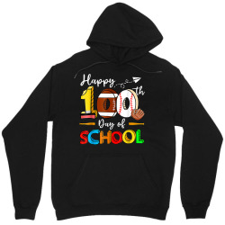 happy 100th day of school football baseball Unisex Hoodie | Artistshot