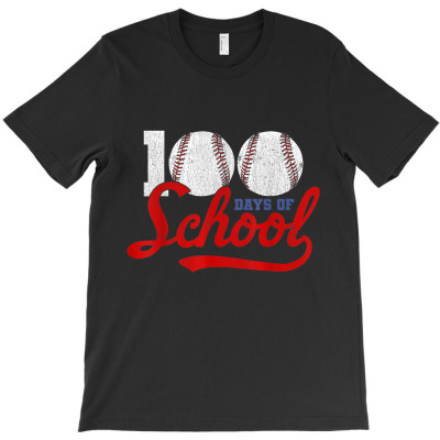 100th Day Baseball Teacher T-shirt Designed By Bariteau Hannah