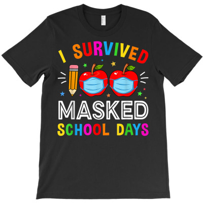 I Survived 100 Masked School Day T-shirt Designed By Bariteau Hannah