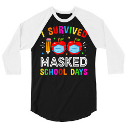 i survived 100 masked school day 3/4 Sleeve Shirt | Artistshot