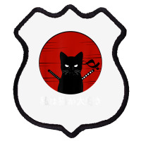 I Love Cats Japanese Sunset Samurai Cat Kitten Lover T Shirt Shield Patch | Artistshot