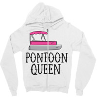 Funny Pontoon Queen Girl Boat Pontoon Sweatshirt Zipper Hoodie | Artistshot